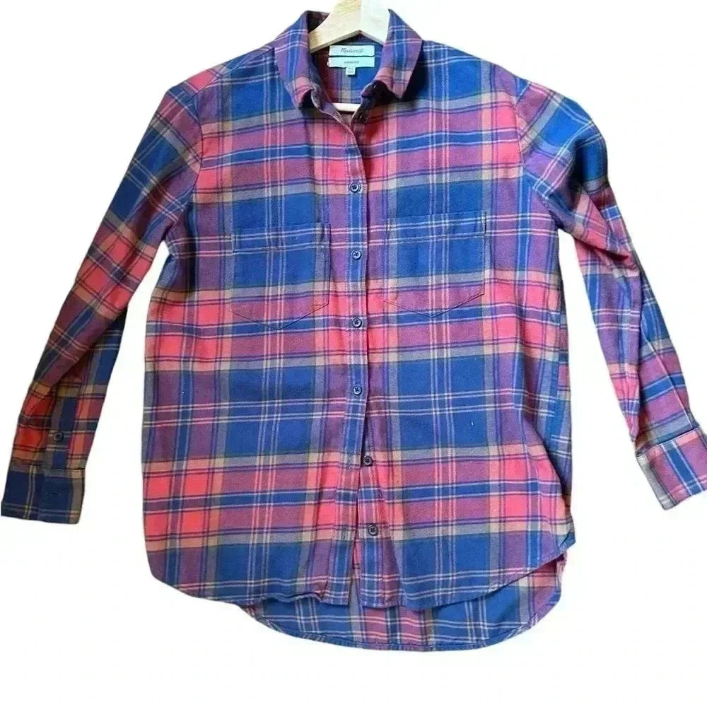 Madewell Women’s XXS Oversized Flannel Shirt